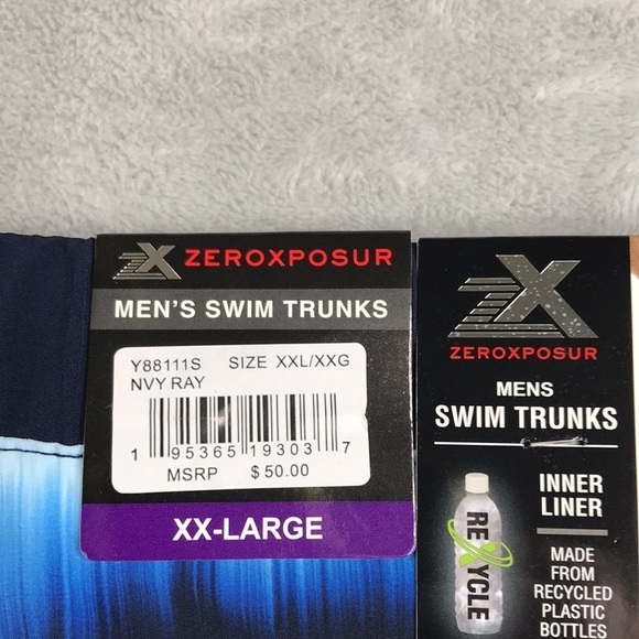 ZeroXposur Men's Navy Ray Swim Trunks Size XXL New - Picture 4 of 9